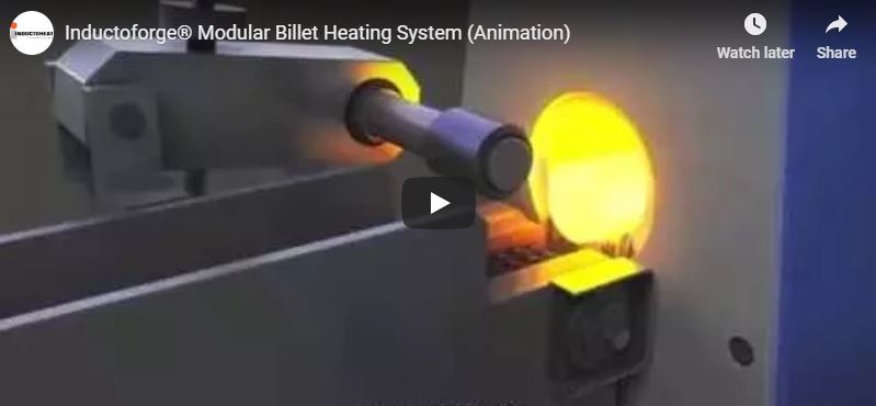 Video thumbnail showing induction billet heating system in progress