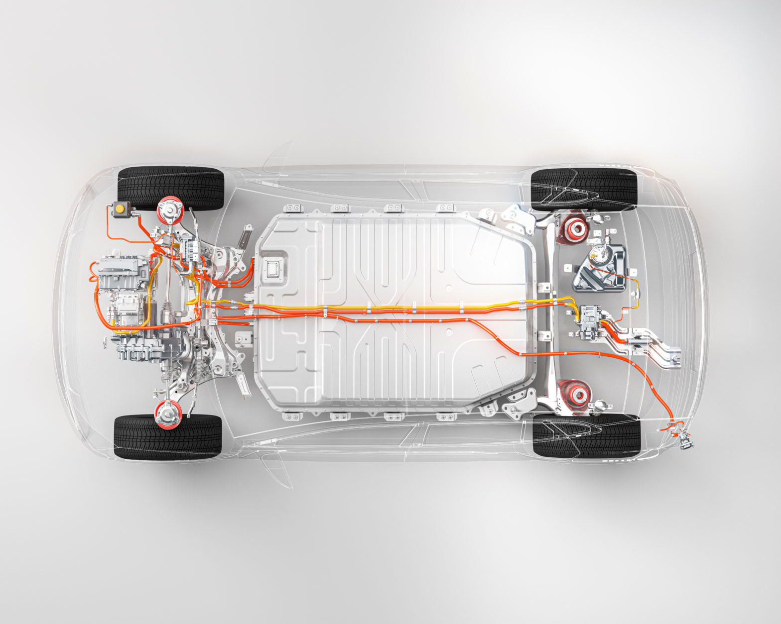 Modern electric car chassis x-ray vehicle battery